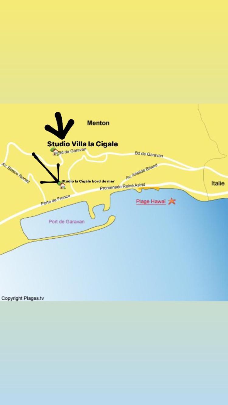 Studio La Cigale Bord De Mer Μεντόν Εξωτερικό φωτογραφία
